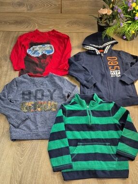 Boys 5T Clothing Striped Pullover Hoodie Hoodie Spring